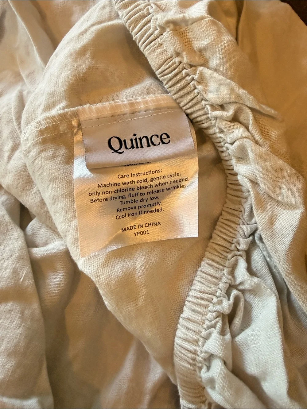Quince Cal King European Linen Fitted Sheet Set